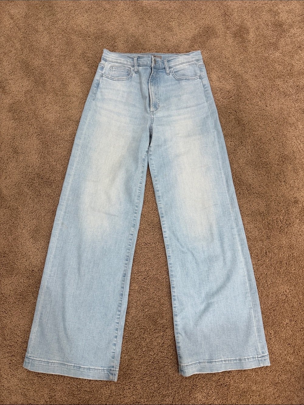 Joe's Jeans Light Blue Wide-Leg High-Rise Jeans
